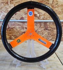 Superior Steering Wheel 15 Dish Steering Wheel Black Outer Orange Spoke