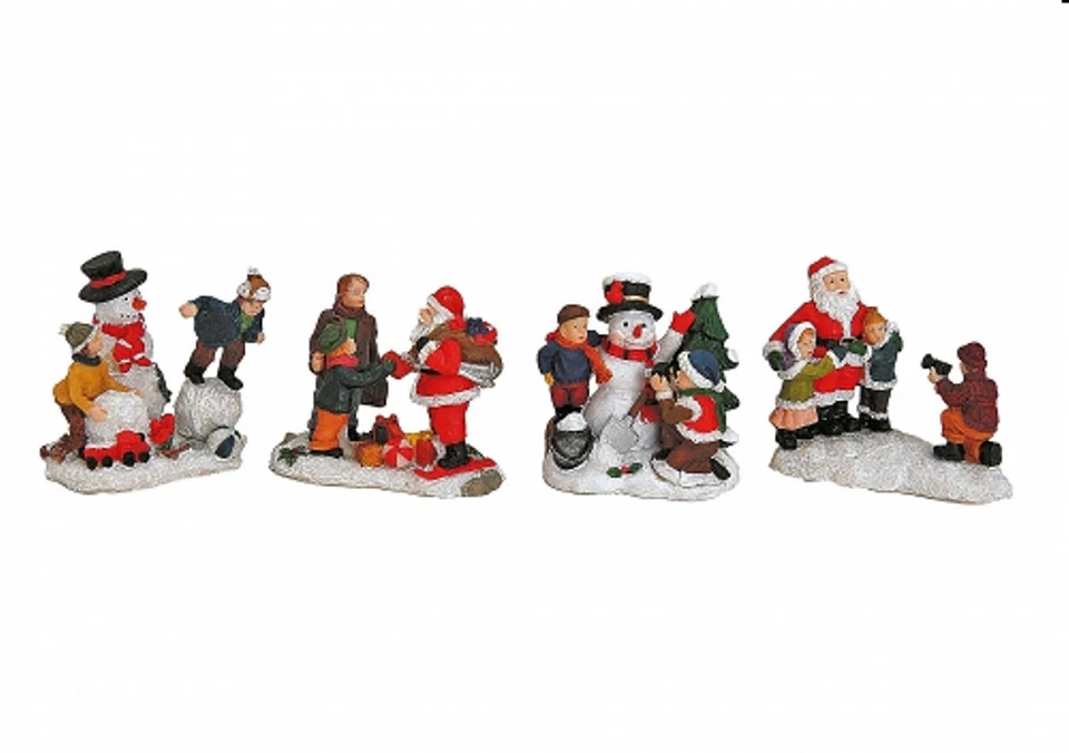 Lichthaus G.Wurm  Zubehör Miniatur Winterszenen Weihnachtsmann Schneemann ca.6x5