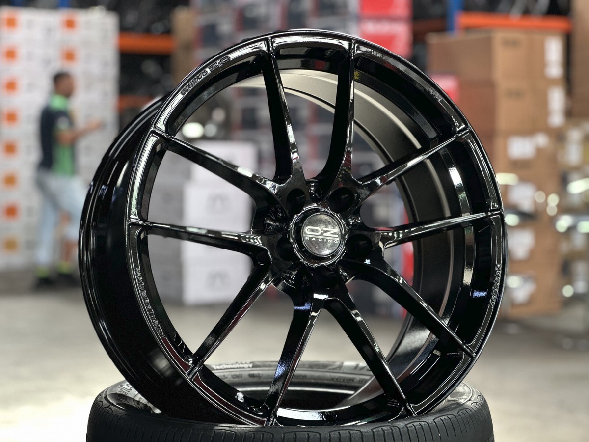 New 20x9 OZ LEGGERA ITALY HLT (4 Wheel) BLACK 5x112 BMW Mercedes