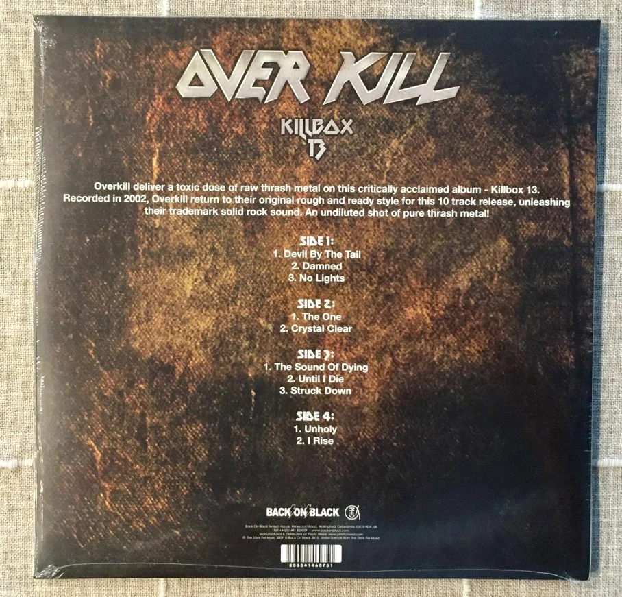 Overkill - Killbox 13 (Limited Edition Grey Double Vinyl - Only 500 Made) NEW - Image 2 of 2