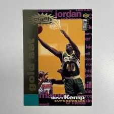 1995-96 Collector's Choice #C21 Shawn Kemp Crash Game Gold Set SuperSonics