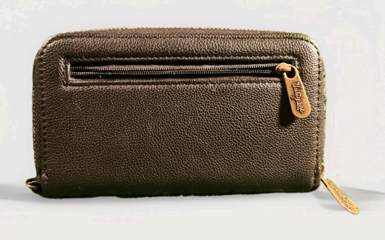 Thirty One Slim Wallet BLACK Smooth Pebbles
