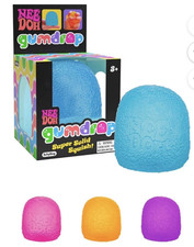 Nee Doh Gumdrop Super Solid Squish Needoh NEW Blue Pink Purple Orange