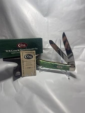 Case XX 6254 Blue Green Appaloosa Trapper 2000 Smooth Bone Knife USA w/ Box
