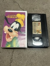 Disney Mi Amigo Tribilin Blue VHS Tape My Friend Goofy Spanish
