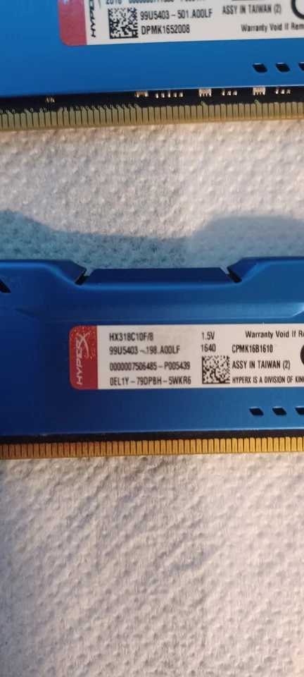 Kingston 8 GB DDR3 1866 DIMM RAM de escritorio HyperX FURY HX318C10F/8 PC3-14900 240 pines Foto 3 de 3