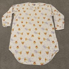 Vintage Disney Store Nightgown Womens OS Pooh Eeyore Cotton 90s Sleep Shirt PJs