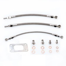 Fits Mitsubishi 4g63t Evo 49 W Garrett Gt3076r Gt3071 Oil And Water Line Kit Fits Mitsubishi 4g63t Evo 49 W Garrett Gt3076r Gt3071 Oil And Water Line Kit