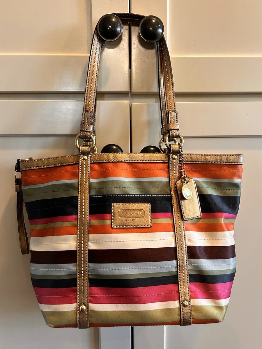 Coach Legacy Striped Satin Exterior Bags & Handbags for Women for