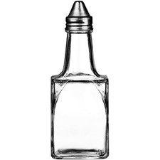 Glass Oil Vinegar Bottle Seasoning Shaker Sauce Dispenser Metal Cap Classic