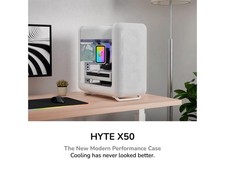 HYTE X50 Modern Performance ATX Mid-Tower PC Gaming Case - Snow White
