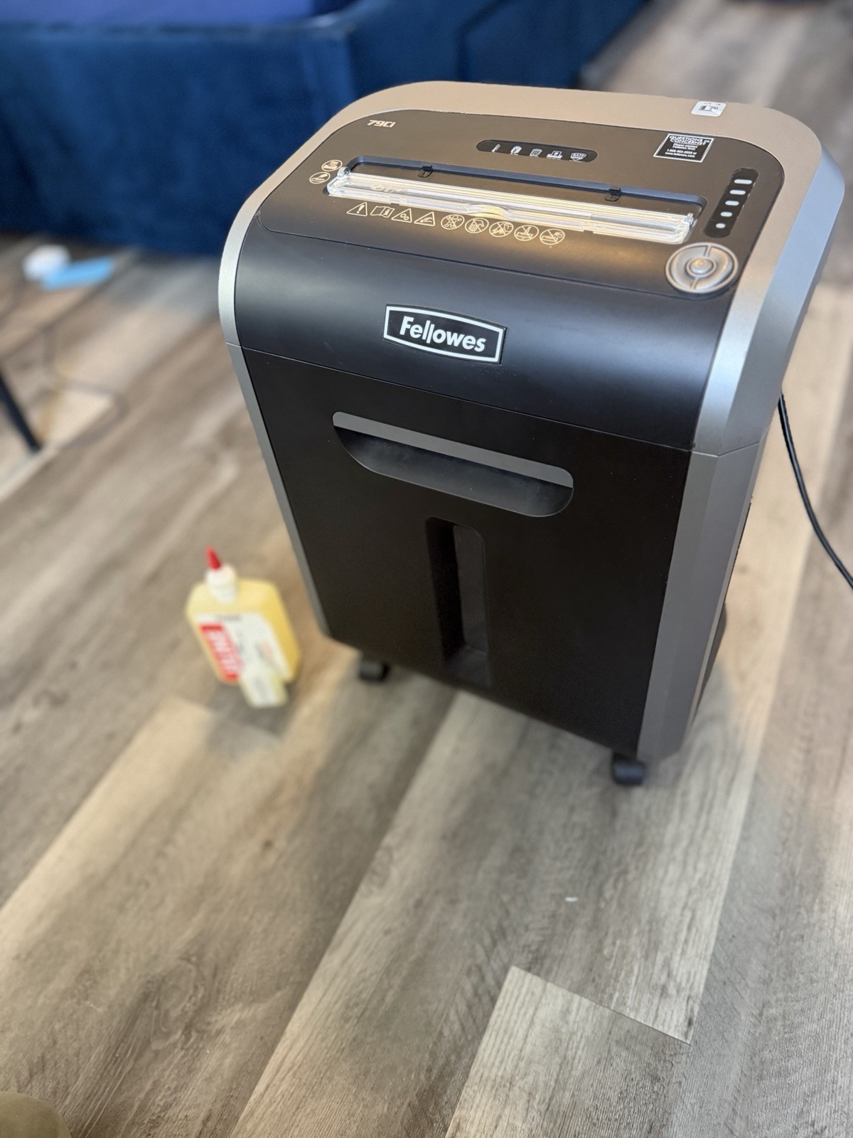 Fellowes 3227901 Powershred 79Ci Cross-Cut Shredder - Black/