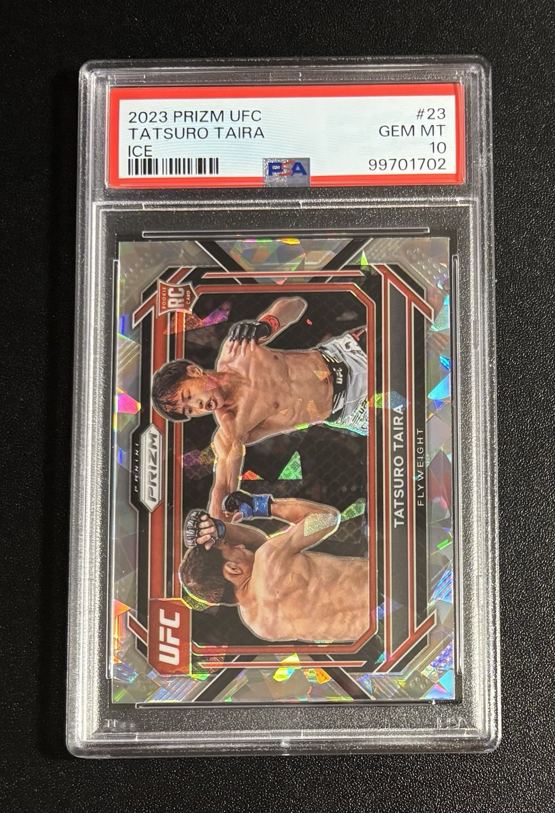 2023 Panini Prizm UFC Ice Tatsuro Taira Rookie #23 PSA 10