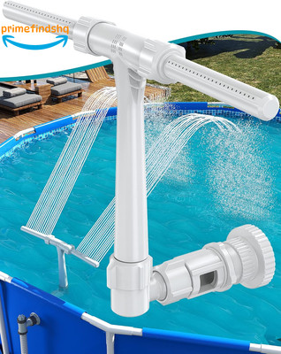Pool Fountain for Above and In Ground Pools Adjustable Dual Spray Waterfall Spri