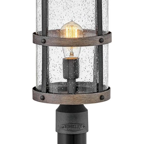 Hinkley Lighting 2687-LL Lakehouse 1 Light 18.75" Tall Post Light - Aged Zinc - Picture 2 of 4