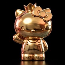 Sealed Golden Hello Kitty Burger King Toy! Brand New In Package
