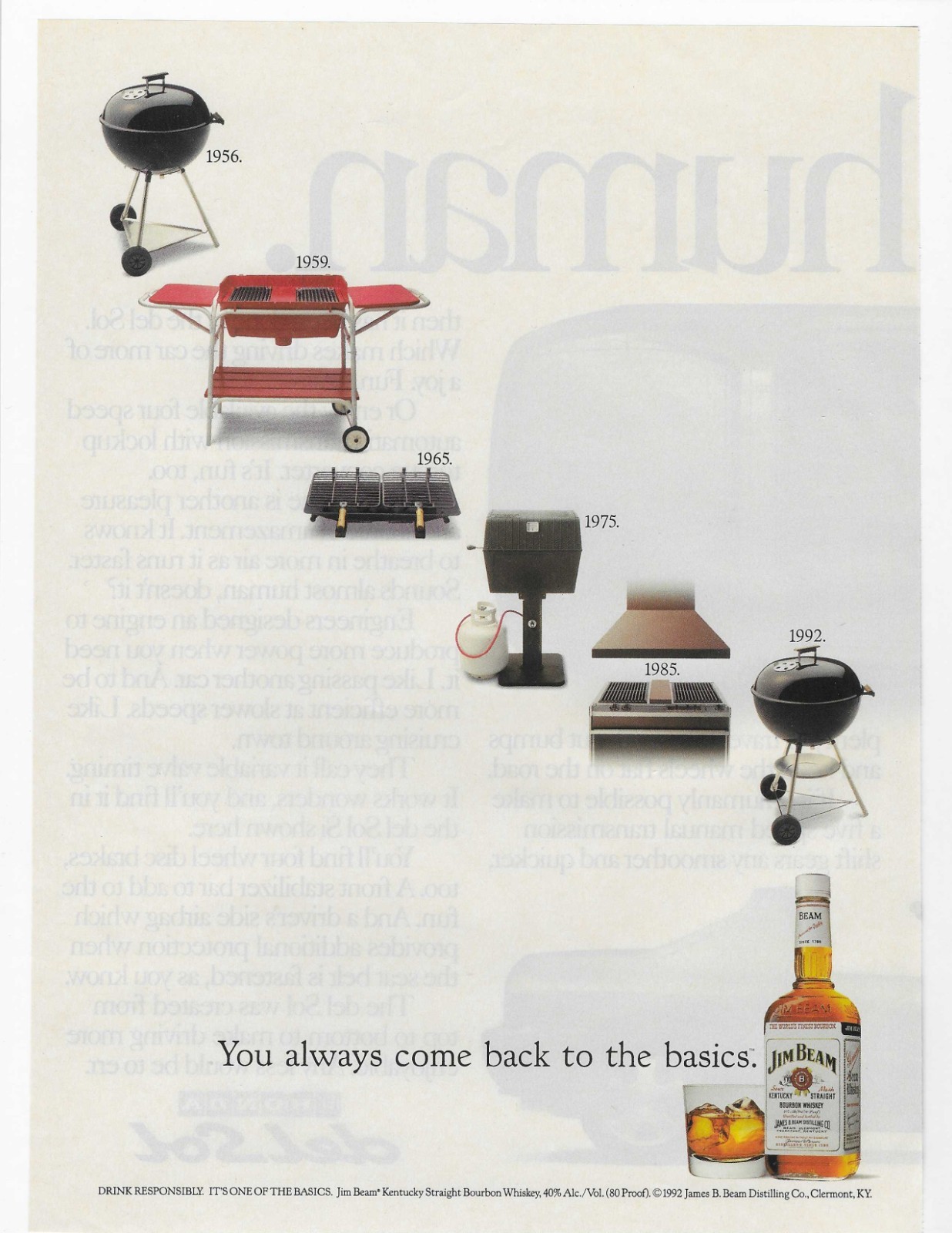 Jim Beam Kentucky Straight Bourbon Whiskey Original Print Ad