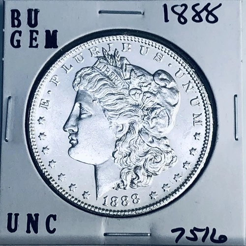 1888 BU GEM MORGAN SILVER DOLLAR UNC MS+++ U.S. MINT RARE COIN 7516