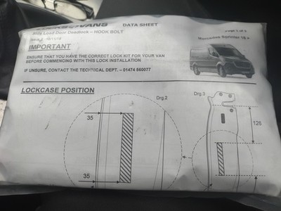 Locks4vans Deadlock Set Mercedes Sprinter 2018- (Two Lock Set)