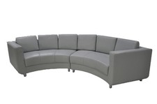 Rund Sofa Wohn Möbel Leder Sofas USB Polster Sitz Runde Landschaft Eck Couch Neu