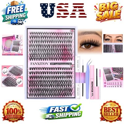 DIY Lash Extension Kit Natural Lash Clusters 30D+40D Mix 9-16 mm D lndividual...