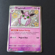 Pokémon TCG Wigglytuff Paldean Fates Shiny Holo Rare Card 147/091 NM