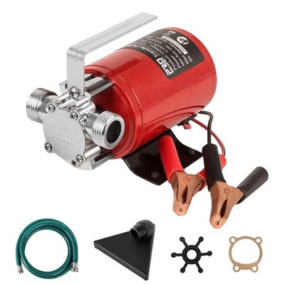 Utility Pump 12v Dc 350gph Electric 1/10hp Mini Portable Water Transfer Pump Wit