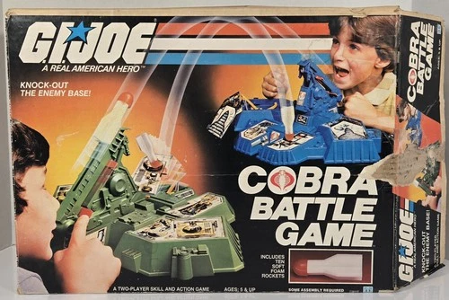 Vintage G.I. Joe ARAH Cobra Battle Game With Box 1982 Hasbro Parts Incomplete