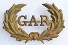 CIVIL WAR ORIGINAL GAR GRAND ARMY OF THE REPUBLIC HAT CAP WREATH BADGE INSIGNIA