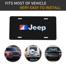 Glossy Black Jeep License Plate Emblem 6 X 12 Inch Made In Usa Glossy Black Jeep License Plate Emblem 6 X 12 Inch Made In Usa