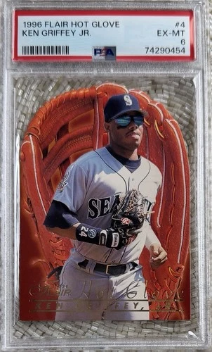 1996 FLAIR HOT GLOVE KEN GRIFFEY JR PSA 6