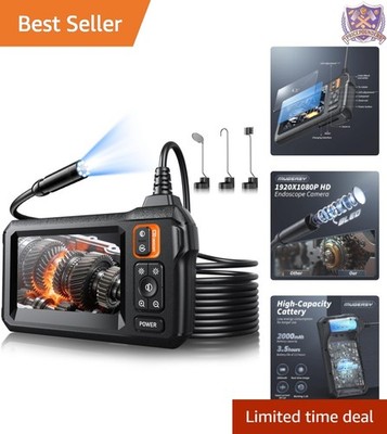 Endoscope Camera with Light 4.3 Inch LCD 1920P HD Waterproof Inspection Bores...
