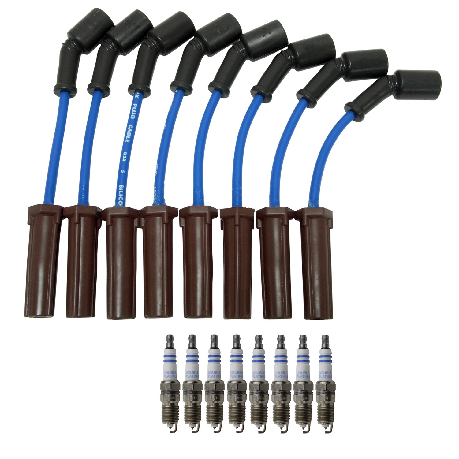 NGK Wire Set  Bosch 8 Double Platinum SparkPlugs Kit for Camaro Corvette 5.7 V8