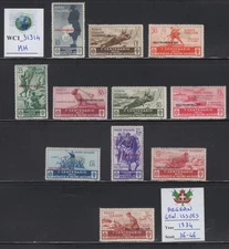 WC1_31314. AEGEAN COL.: GENERAL ISSUES. 1934 MILITARY MEDALS set. Sc.36-46. MH