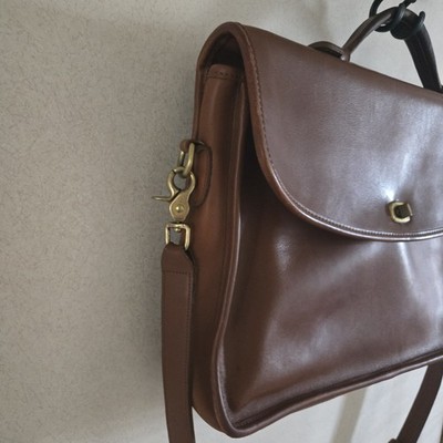 Vintage Coach Lexington Leather Briefcase Messenger Bag Turn Lock