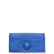 Bottega Veneta Clutch Blue Lambskin Intrecciato Nappa ws050126a3