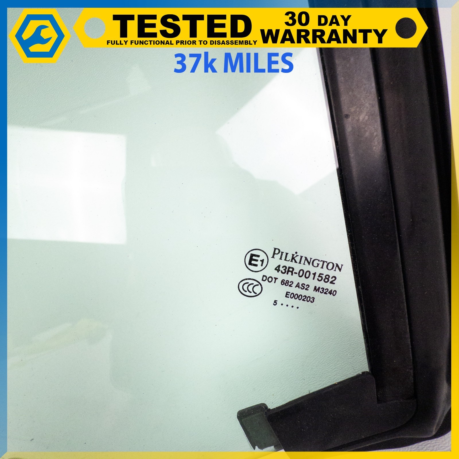 05-12 ASTON MARTIN DB9 VOLANTE REAR RIGHT SIDE QUARTER WINDOW GLASS OEM