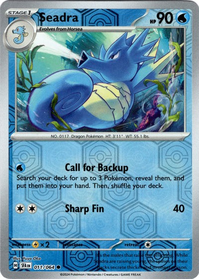Seadra 11/64 Reverse Holo | Shrouded Fable | Pokemon Card