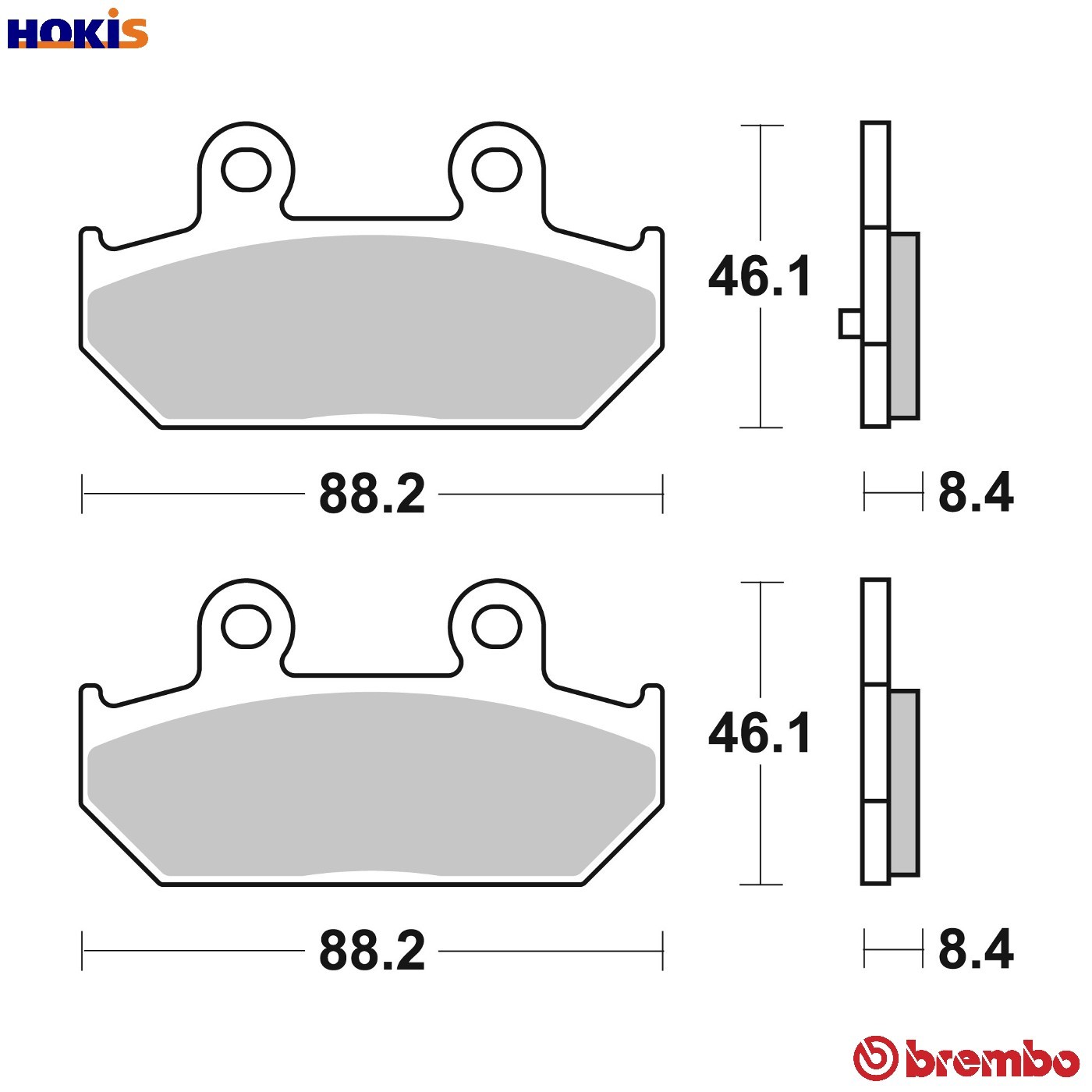 Brake Pads for SUZUKI AN 400 A BURGMAN ABS 2013 Rear Sinter Scoot Brembo - Image 21