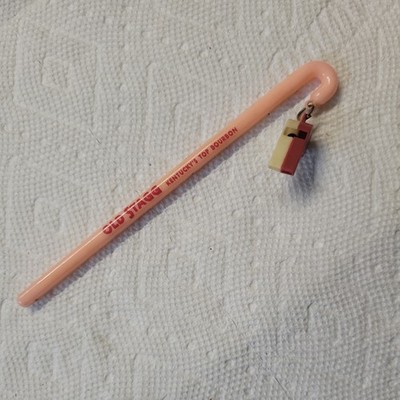  vintage Old Stagg Bourbon vintage swizzle stick whiskey whisky whistle. 