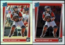 2021 Donruss Optic Daulton Varsho RC #46 Silver Holo Prizm & Base - Diamondbacks