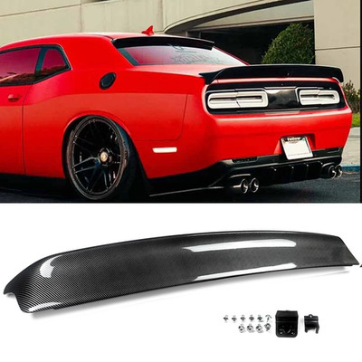 For Dodge Challenger SRT 2015-23  Hellcat Style Carbon Fiber  Trunk Spoiler Wing