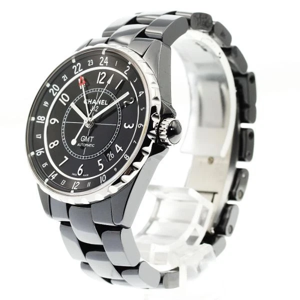 Jaeger LeCoultre — Chanel J12 GMT H3102 39mm SS Black Dial Automatic Date GMT Watch #C6016
