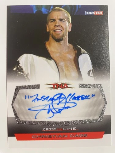 CHRISTIAN CAGE    : 2008  Tristar  TNA  =  Authentic  AUTOGRAPH  Card - WWE