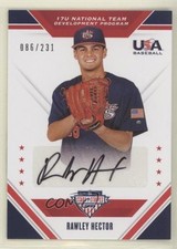 2020 Panini USA Baseball Stars & Stripes /231 Rawley Hector (Black Ink) Auto 0g4