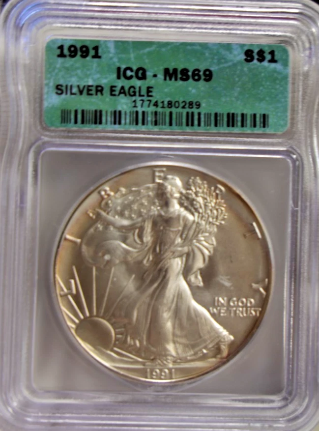 American Eagle MS 69 Graded 1991 Silver Bullion Coins for sale | eBay
