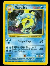 Pokemon GYARADOS 6/102 Base Set - RARE HOLO - HEAVY PLAY