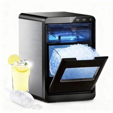 Nugget Ice Maker Countertop 44bs/24H Self-Cleaning Chewable Pellet Ice Machine w