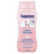 Sunscreen Lotion, Water Babies, SPF 50, 8 fl oz 237 ml 
