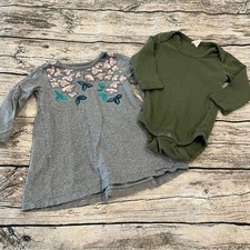 Tea Collection Dress & Organic Kate Quinn bodysuit Size 12-18 Months